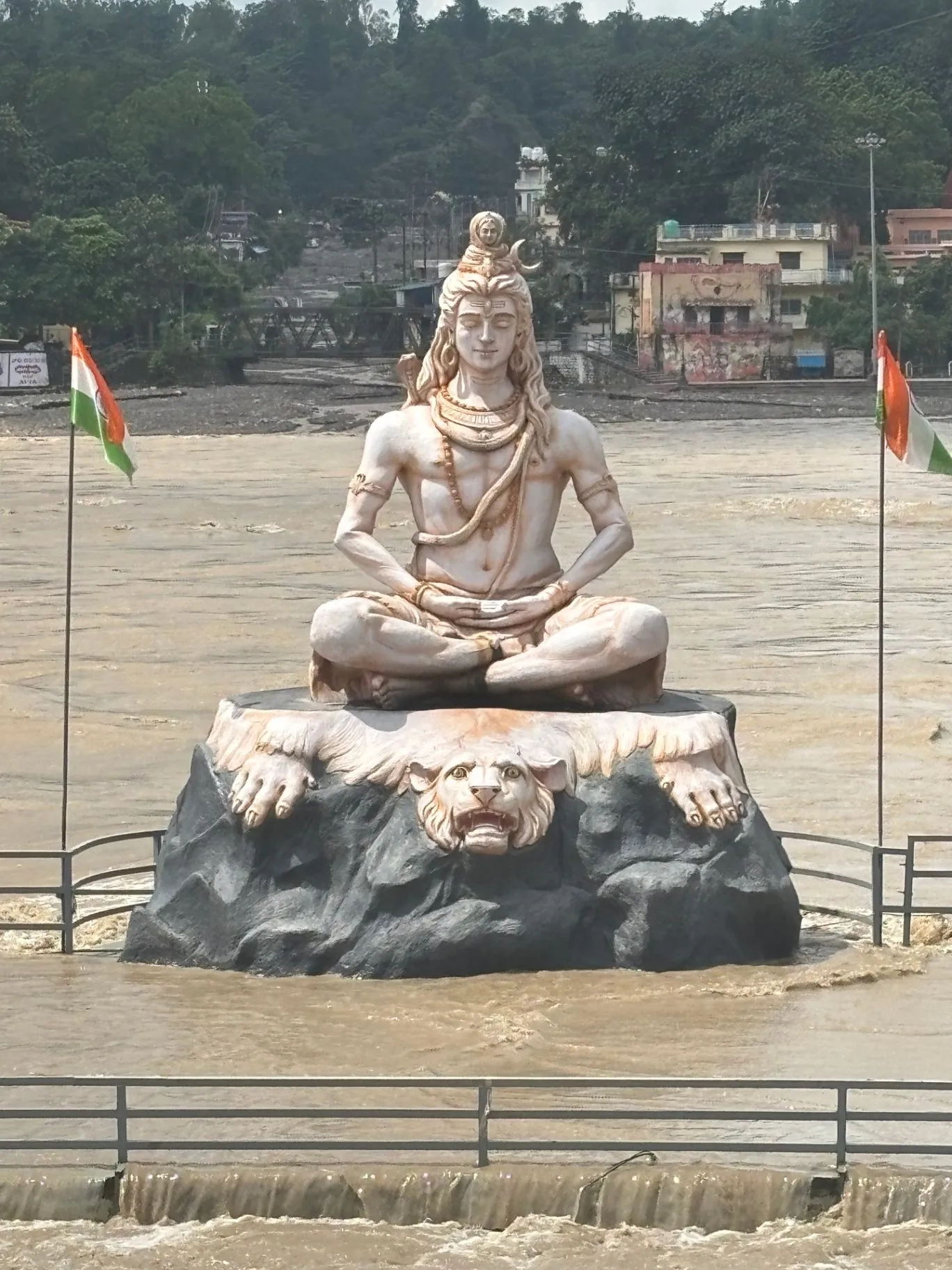 A meditation statue Shelley photographed during her yoga studies in India